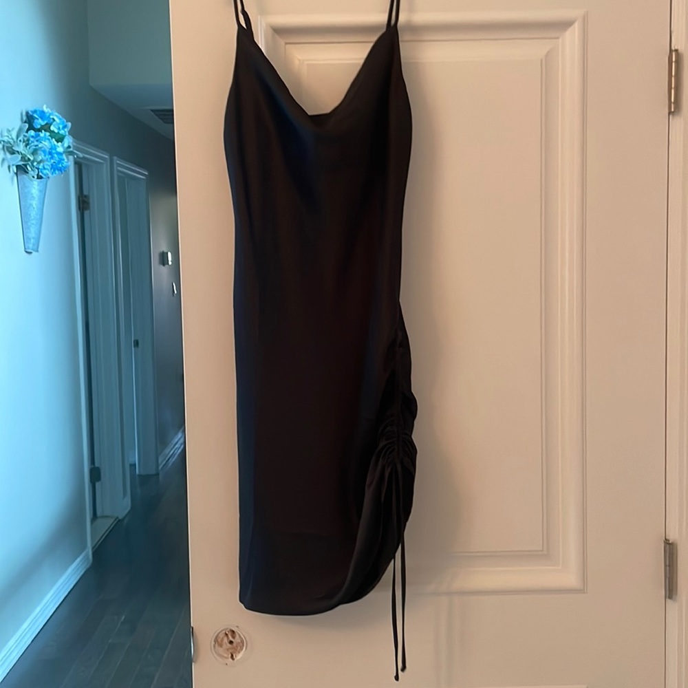 Black silk dress